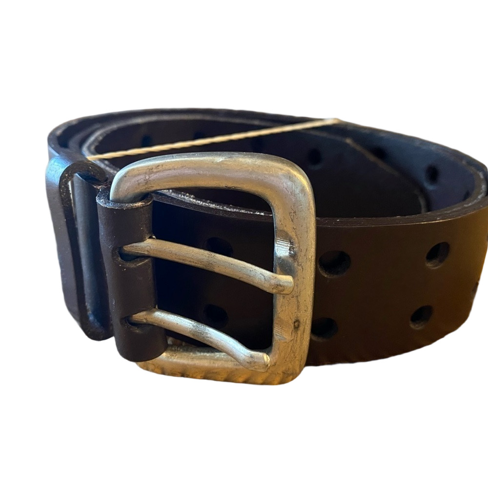 Sonoma Dark Brown Brazilian Leather Double Prong Belt M